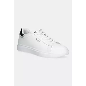 Pepe Jeans sneakers din piele EATON ONE M barbati, culoarea bej, PMS00044 imagine
