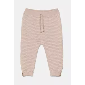 United Colors of Benetton pantaloni de trening pentru bebeluși culoarea roz, neted, 1294AF006 imagine