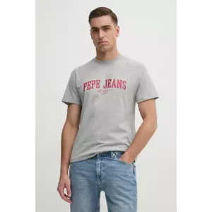 Pepe Jeans tricou DERRIL TEE barbati, culoarea gri, cu imprimeu, PM509766 imagine
