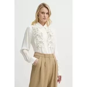 Bruuns Bazaar camasa femei, culoarea bej, cu guler clasic, regular, BBW4374 imagine