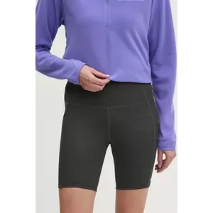 Columbia pantaloni scurti sport Move femei, culoarea gri, melanj, high waist, 2075971 imagine