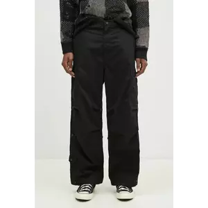 Maharishi pantaloni de bumbac Original Cargo Snopants Loose culoarea negru, drept, 5300.BLACK imagine