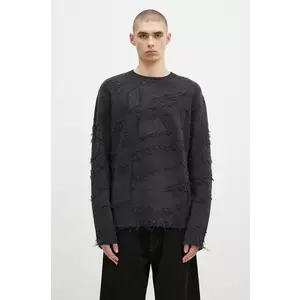 A-COLD-WALL* pulover de lână Frontage Knit Crewneck bărbați, culoarea negru, ACWMK169 imagine