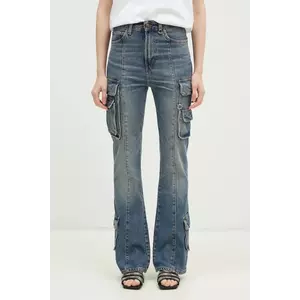 Fiorucci jeansi Multipocket Flared Jeans femei high waist, U01FMDJE083DN01DN02 imagine