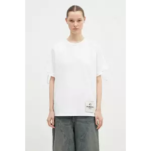 Fiorucci tricou din bumbac Distressed culoarea alb, neted, M01FMTSH101CJ01WH06 imagine