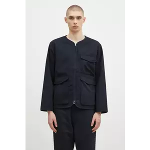 Universal Works geacă bărbați, culoarea bleumarin, de tranziție, 31124 imagine