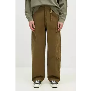 DARKPARK pantaloni de bumbac Jeffrey culoarea verde, cu fit cargo, MTR36.FAP05.0061 imagine