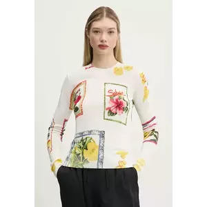 Desigual pulover din amestec de in TAMPERE femei, culoarea bej, light, 25SWJF32 imagine