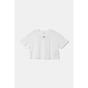 Under Armour tricou copii Rival SS culoarea alb, 1389755 imagine