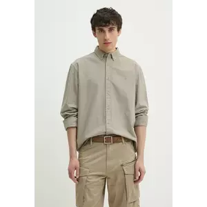 Levi's camasa din bumbac barbati, culoarea bej, cu guler button-down, relaxed imagine