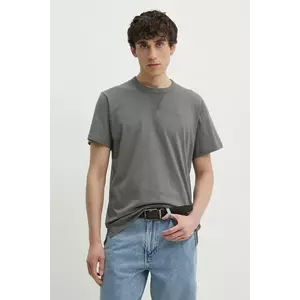 G-Star tricou din bumbac bărbați, culoarea gri, uni, D24449-336 imagine