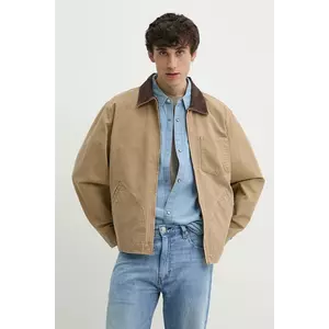 Levi's geaca jeans barbati, culoarea bej, de tranzitie, oversize, A8635 imagine