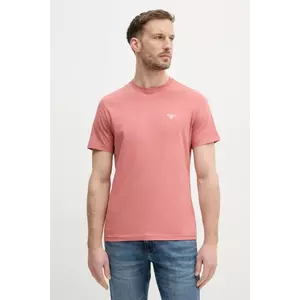 Barbour tricou din bumbac culoarea roz, neted imagine