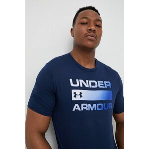 Under Armour tricou de antrenament Team Issue Wordmark culoarea albastru marin, cu imprimeu, 1329582 imagine