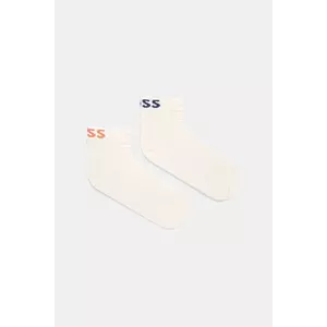 BOSS sosete 2-pack femei, culoarea alb imagine