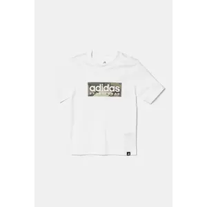 adidas tricou de bumbac pentru copii culoarea alb, cu imprimeu, JX6871 imagine