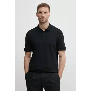 BOSS Orange polo de bumbac culoarea negru, uni, 50520109 imagine