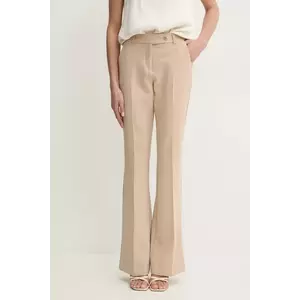 Fracomina pantaloni femei, culoarea bej, evazați, medium waist, FR25SVA004W42901 imagine