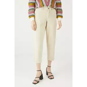 Medicine pantaloni femei, culoarea bej, lat, high waist imagine