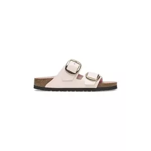 Birkenstock slapi de piele Arizona Big Buckle femei, culoarea roz, 1029392 imagine