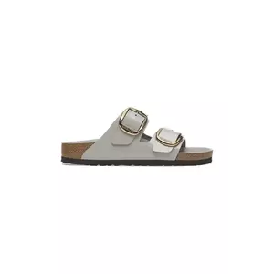 Birkenstock slapi de piele Arizona Big Buckle femei, culoarea gri, 1029391 imagine