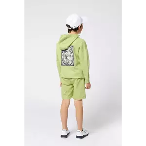 BOSS bluza copii culoarea verde, cu imprimeu, J52235 imagine