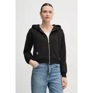 Gaudi bluza femei, culoarea negru, cu glugă, neted, 511BD64003 imagine