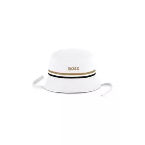 BOSS pălărie din bumbac pentru copii culoarea alb, bumbac, J51677 imagine