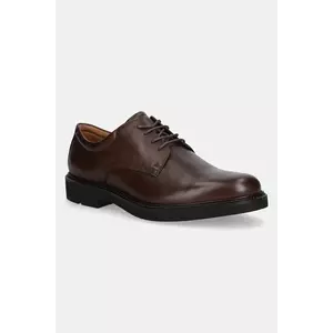 Ecco pantofi de piele Metro London Derby barbati, culoarea maro, 525604-01482 imagine