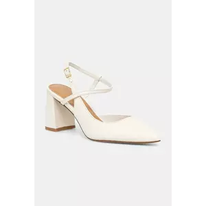 Aldo pantofi de piele LAURA culoarea bej, cu toc drept, cu toc deschis, 13985176 imagine
