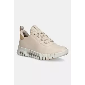 Ecco sneakers din piele Gruuv Sneaker Lea femei, culoarea bej, 218203-60720 imagine