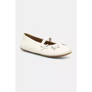 Camper balerini din piele pentru copii Right TWS Kids culoarea alb, K800626 imagine