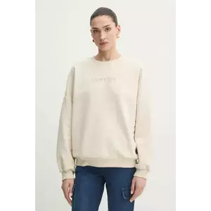 La Mania bluza femei, culoarea bej, cu imprimeu, LOVELY imagine