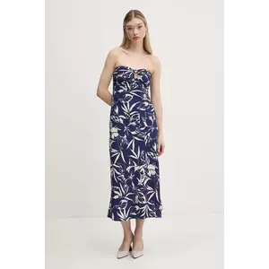 Abercrombie & Fitch rochie culoarea bleumarin, midi, evazată, KI159-5691 imagine