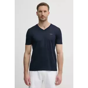 Aeronautica Militare tricou din bumbac barbati, culoarea albastru marin, cu imprimeu, TS2418J683 imagine