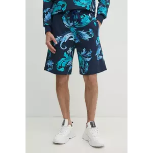 Versace Jeans Couture pantaloni scurti din bumbac barbati, culoarea albastru marin, 78GAD3B0 FS190 imagine