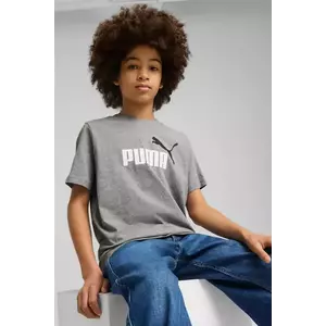 Puma tricou de bumbac pentru copii ESS 2 COLOR No.1 Logo Tee culoarea gri, cu imprimeu, 685778 imagine