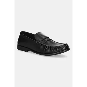 Marc O'Polo mocasini de piele FIONA 1A femei, culoarea negru, cu toc plat, 50118633201134 imagine