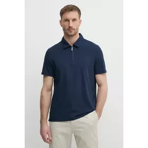 Michael Kors tricou polo barbati, culoarea albastru marin, neted, CS552HOHFK imagine