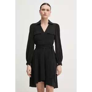Dkny rochie culoarea negru, mini, evazată, DD3K7484 imagine
