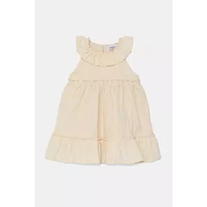 Jamiks rochie din bumbac pentru bebeluși AISZA II culoarea bej, mini, evazată, JLH015 imagine