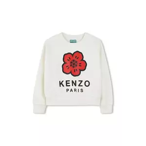 Kenzo Kids hanorac de bumbac pentru copii culoarea alb, cu imprimeu, K61047 imagine