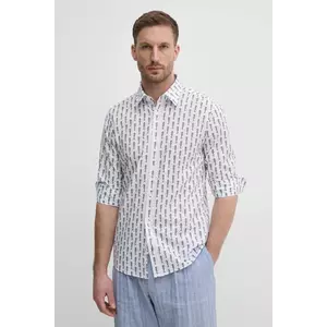 Joop! camasa din bumbac barbati, culoarea alb, cu guler clasic, regular, 30045983 imagine