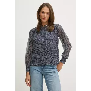 Pepe Jeans camasa CAMILA femei, culoarea albastru marin, cu guler stand-up, regular, PL305007 imagine