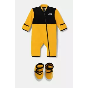 The North Face combinezon bebe BABDENALI ONE PIECE SET culoarea galben, NF0A88W056P1 imagine