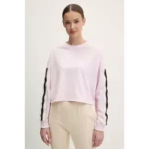 Dkny longsleeve din bumbac culoarea roz, DP5T1226 imagine