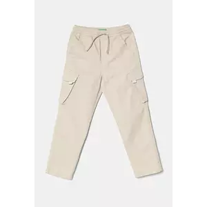 United Colors of Benetton pantaloni copii culoarea bej, neted, 4TCGCF049 imagine