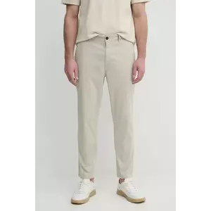 BOSS Orange pantaloni barbati, culoarea bej, drept, 50536722 imagine