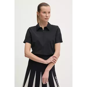 Sportalm tricou polo femei, culoarea negru, 250185 imagine