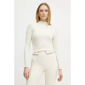 Morgan pulover MAIKIA femei, culoarea bej, light, cu turtleneck, MAIKIA imagine